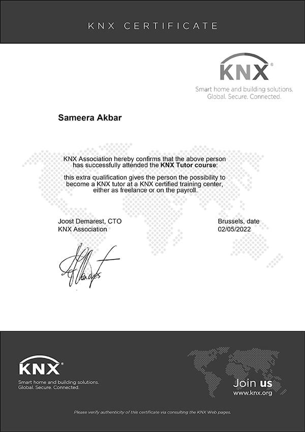KNX Certificate Drasis Automation